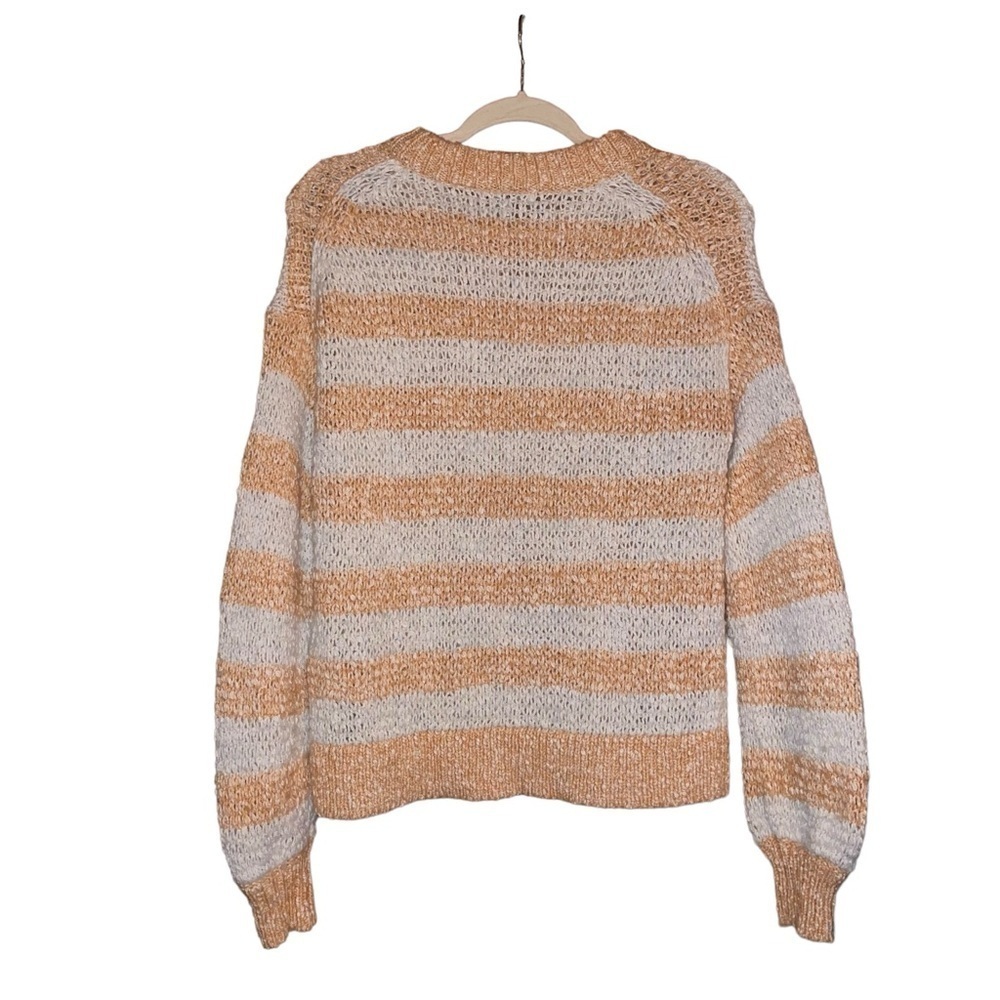 MADEWELL Baez Pullover Sweater in Stripe Marbled Caramel Size Extra Small - Picture 11 of 16